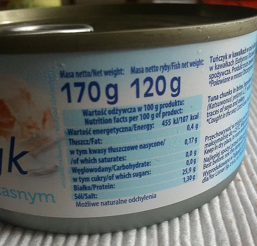 Ile kalorii ma tuńczyk w sosie własnym? Poznaj wartość odżywczą