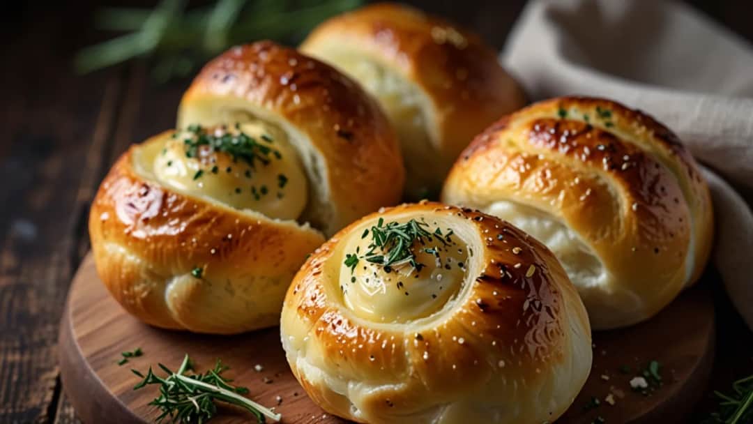 Bułeczki czosnkowe z serem - Pyszny przepis na świeże bułeczki